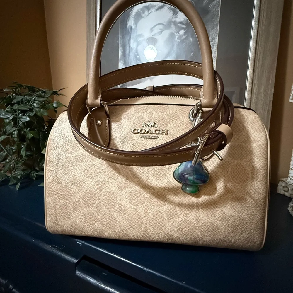 Coach Blocked Signature Rowan satchel crossbody - Picture 8 of 9